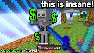 using the OLDEST method ever in Minecraft Skyblock.. to make the MOST money EVER!