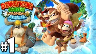 Donkey Kong Country Tropical Freeze: Co-Op Diddy Joins PART 1 (Wii U HD Gameplay Walkthrough Coop)