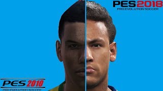 NEYMAR FACE EVOLUTION FROM PES 2010 TO PES 2018