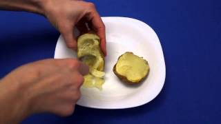 Рецепт приготовления картофеля, запеченного с сыром и яйцом в микроволновой печи VITEK VT-1661 W