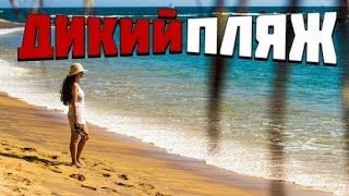 Дикий пляж на юге Индии Kappil Beach. Варкала. Керала. Индия.