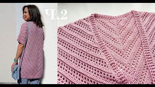 КАРДИГАН КРЮЧКОМ Ч.2 Вяжем пройму кардигана