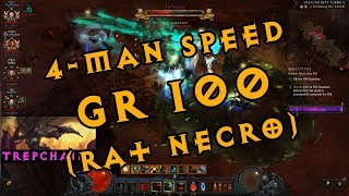Diablo III Season 13 Gameplay - 4man Speed Greater Rift 100