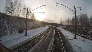 ПОЕЗДКА В ЭЛЕКТРОВОЗЕ ЗИМОЙ ПО ТРАНССИБУ