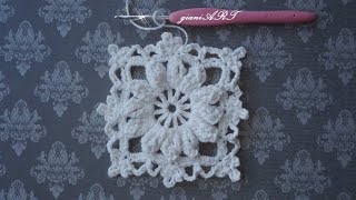 Crochet Flower Lace Pattern | Crochet Motif Flower in the Frame 1⃣