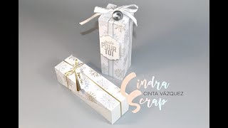 Tutoriel Boîte Verticale à Ouverture en Diagonale "Les joies de l'hiver" by CindraScrap