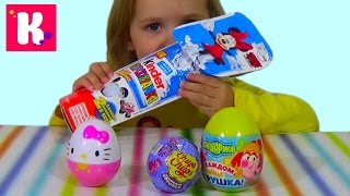 Катя открывает сюрпризы/ обзор игрушек