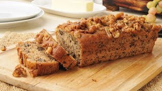 Банановый кекс с орехами