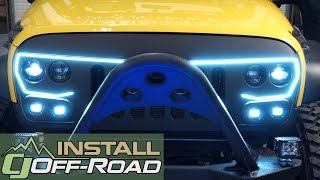 Jeep Wrangler JK Oracle Lighting LED Grille Vector 2007-2018 Installation