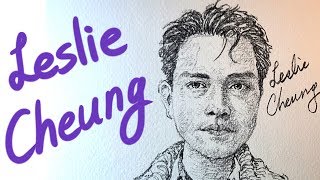 Leslie cheung - 張國榮 - 장국영 - speed drawing - time lapse(3X) video