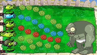 Plants vs Zombies Hack - All Peashooter vs Giga-gargantuar