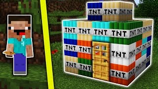 НУБ ПРОТИВ СЕКРЕТНОГО ДОМА ИЗ ТНТ! ДОМ ИЗ НОВЫХ БЛОКОВ TNT В МАЙНКРАФТЕ! НУБИК 100% БУДЕТ ЗАТРОЛЛЕН!