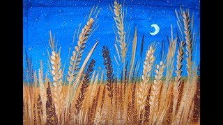 Рисуем пшеничное поле. Правополушарное рисование