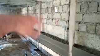 Опилкобетон вместо штукатурки-выравнивание стен в подвале
