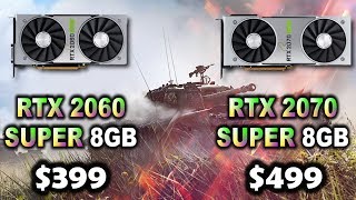 RTX 2060 SUPER vs RTX 2070 SUPER | Intel Core i7 9700K | 1080p 1440p 4K Benchmark