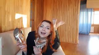 sexy foot fetish goddess takes off her high heels and shows her soles with close up for worship