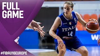 Spain v Italy - Full Game - Quarter-Final - FIBA U16 Women's European Championship 2017