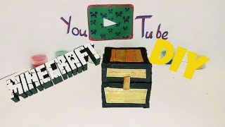 КАК СДЕЛАТЬ ДЕРЕВЯННЫЙ СУНДУК ИЗ MINECRAFT ИЗ ПАЛОЧЕК ОТ МОРОЖЕНОГО Самоделка DIY
