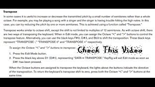 How To Transpose a M-Audio KeyRig 49