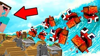 НУБ ПРОТИВ ЦУНАМИ ИЗ СУНДУК МУТАНТОВ В МАЙНКРАФТ ВЫЖИТЬ НУБУ MINECRAFT ТРОЛЛИНГ ЛОВУШКА ЗАЩИТА МУЛЬТ