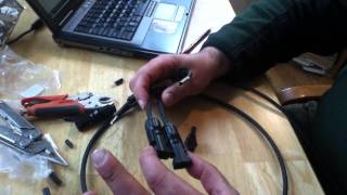 Installing MC4 solar industry standard cable connectors using common tools