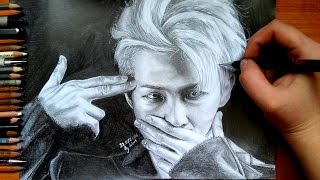 방탄소년단 BTS Rap Monster 랩몬스터 / Kim NamJoon (김남준) Speed drawing K-pop FanArt