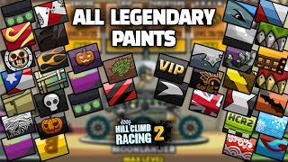 Hill Climb Racing 2 - All Legendary Paints So Far ?