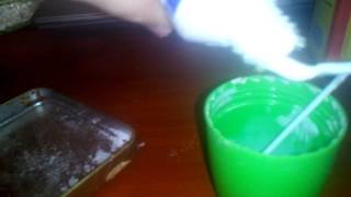 Как сделать лизуна из соды, клея, шампуня,и соли.