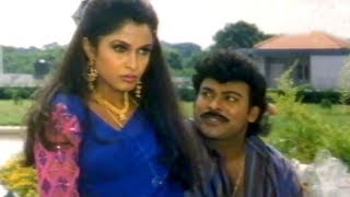 Alluda Majaka Scene - Sitaramudu Telling About Vasundhara To Puppi - Chiranjeevi, Ramya Krishna