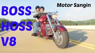 موتور سنگین ۸ سیلندر (باس هاس) هیولای وحشتناک   Boss Hoss V8 400hp  burnout