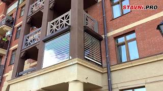 Прозрачные рольставни из поликарбоната для балкона