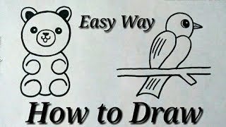 Simple and easy Drawing Ideas - Cute drawings - Easy tricks to Draw..... Creative Ideas..