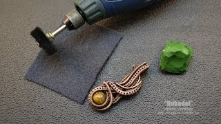 Полировка украшений из проволоки после патинирования-  состаривания