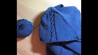 Имитация втачного рукава , вязание рукава из проймы.Кардиган  5ч