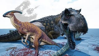 The Isle MAGNA T-REXES IN DM/PARASAUROLOPHUS SOUNDS+ANIMS -Gameplay