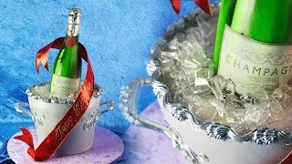 3D Champagne Bottle Ice Bucket Cake Tutorial - Sample