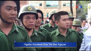 Công an giải tán, bắt giữ nhiều người biểu tình ở Việt Nam