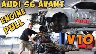 Audi S6 V10 5.2 Avant Conversion Build. Pulling v10 Engine out. (Part 2)
