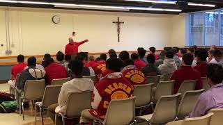 Fired up Vito Campanile addresses Bergen Catholic team for first time