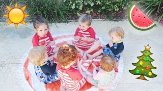 Summer Christmas Day with Six Kids!