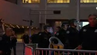Raw: Anti-Trump Protests Turn Violent in Albuquerque