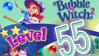 How to beat Bubble Witch Saga 2 Level 55 - 1 Stars - No Boosters - 30,860pts