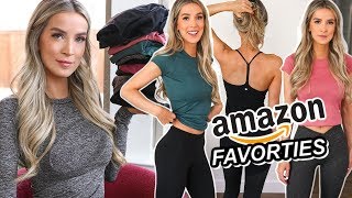 MUST HAVE AFFORDABLE AMAZON LEGGINGS & GYM CLOTHES TRY ON | leighannsays