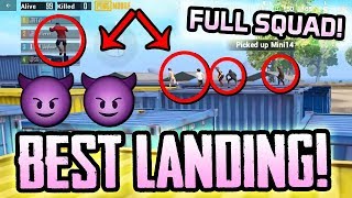 BEST LANDING EVER! SO MANY ENEMIES! - PUBG MOBILE