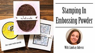 Stamping in Embossing Powder