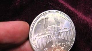 5 Rm  5 рейхсмарок  Германия с портретом Рейхсфюрера Третьего Рейха