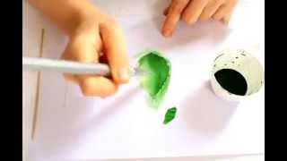 How no make silk flowers  - coloring silk leaves
