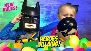 Heroes & Villains Surprise Toys Challenge! Lego Batman, PJ Masks & Avengers!