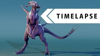Creature Creation - Modeling, Sculpting, Texturing, Rigging (BLENDER TIMELAPSE)