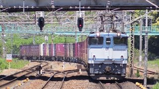 JR貨物 EF65-2101牽引 5087レ貨物列車 彦根駅を通過